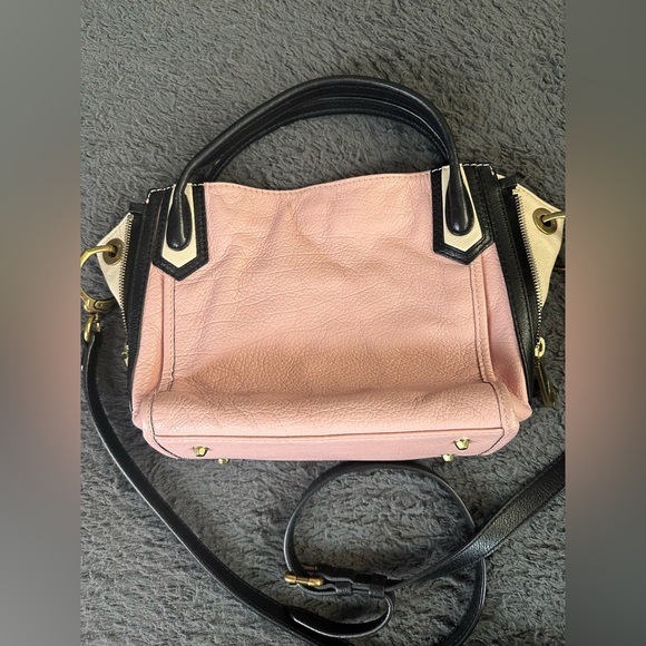 orYANY shoulder/arm bag Italian leather purse in pink, black and light tan - Picture 5 of 13